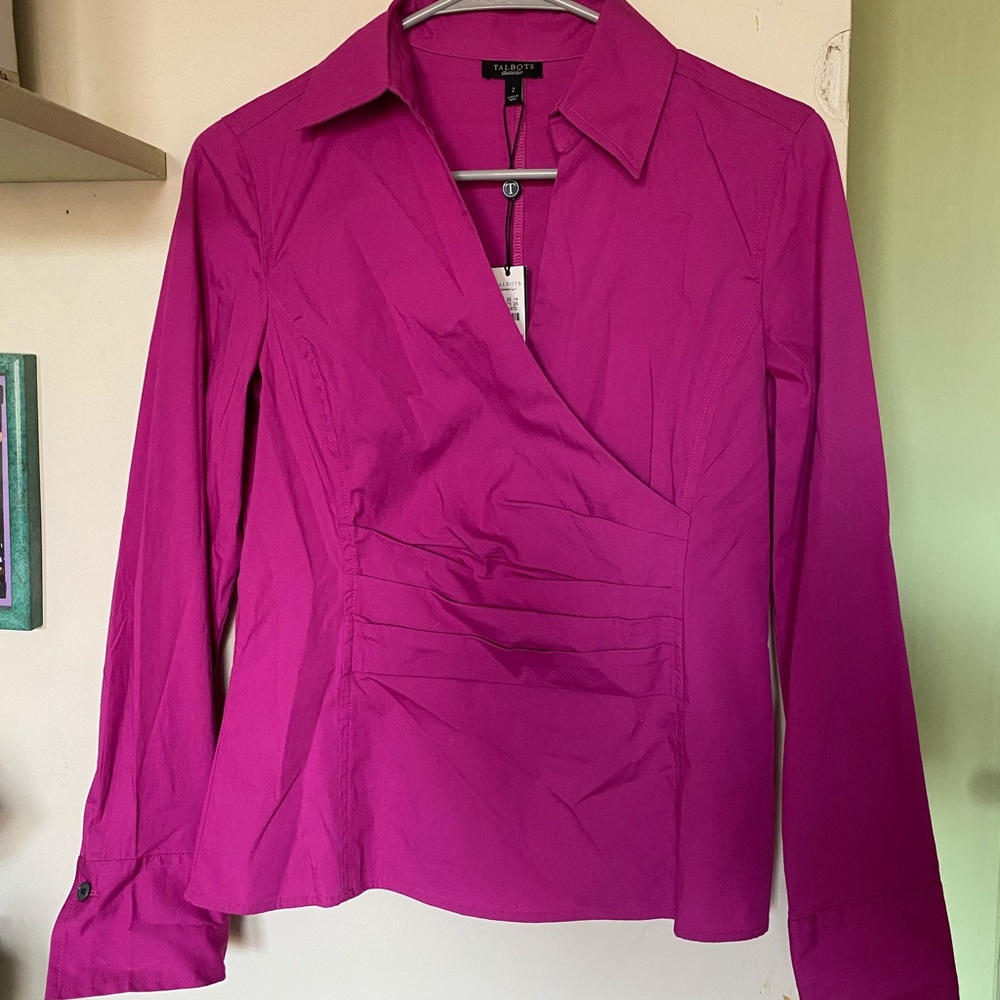 NWT Talbot’s Purple/Pink Long Sleeve Top